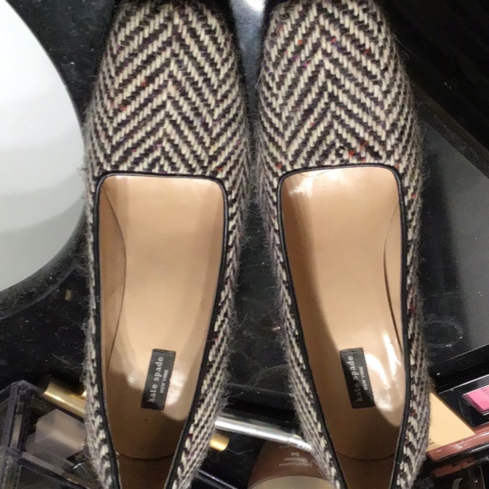 Kate spade 3 inch houndstooth heels